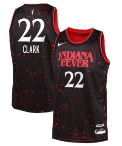 Caitlin Clark Indiana Fever Nike Youth Stranger Things Victory Jersey - Rebel Edition - Black