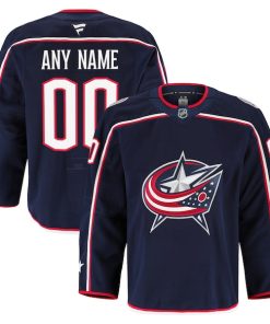 Columbus Blue Jackets  Home Authentic Pro Custom Jersey - Navy