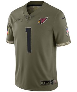 Alternative view of Kyler Murray Arizona Cardinals Nike 2022 Salute To Service Limited Jersey - Olive