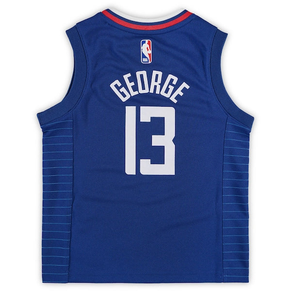 Paul George LA Clippers Preschool Nike 2020/21 Fast Break Replica Jersey - Royal - Icon Edition - Image 3