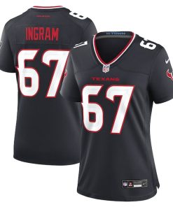 Alternative view of Ed Ingram Houston Texans Nike Women's Team Game Jersey -  Navy