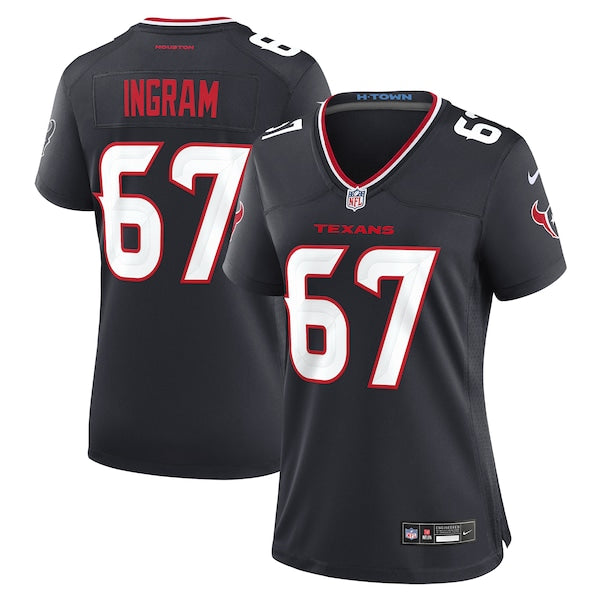 Ed Ingram Houston Texans Nike Women's Team Game Jersey - Navy - Image 2