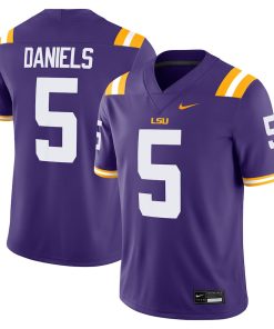 Men's Nike Jayden Daniels Purple LSU Tigers Player Game Jersey