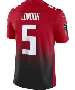 Alternative view of Drake London Atlanta Falcons Nike Vapor F.U.S.E. Limited Jersey - Red/Black