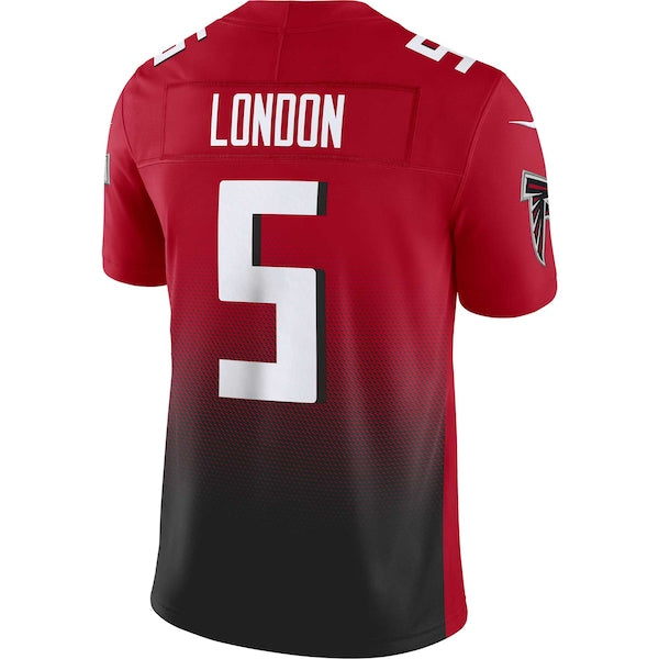 Drake London Atlanta Falcons Nike Vapor F.U.S.E. Limited Jersey - Red/Black - Image 2