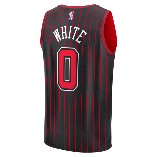 Coby White Chicago Bulls Youth Fast Break Jersey - Statement Edition - Black - Image 3