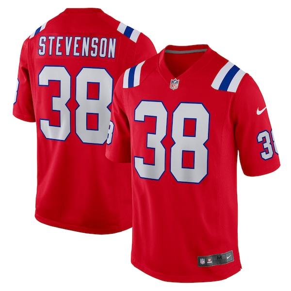 Rhamondre Stevenson New England Patriots Nike Alternate Game Player Jersey - Red/Navy/White - Image 2
