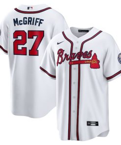 Fred McGriff Atlanta Braves Nike 2023 Hall of Fame Patch Inline Replica Jersey - White