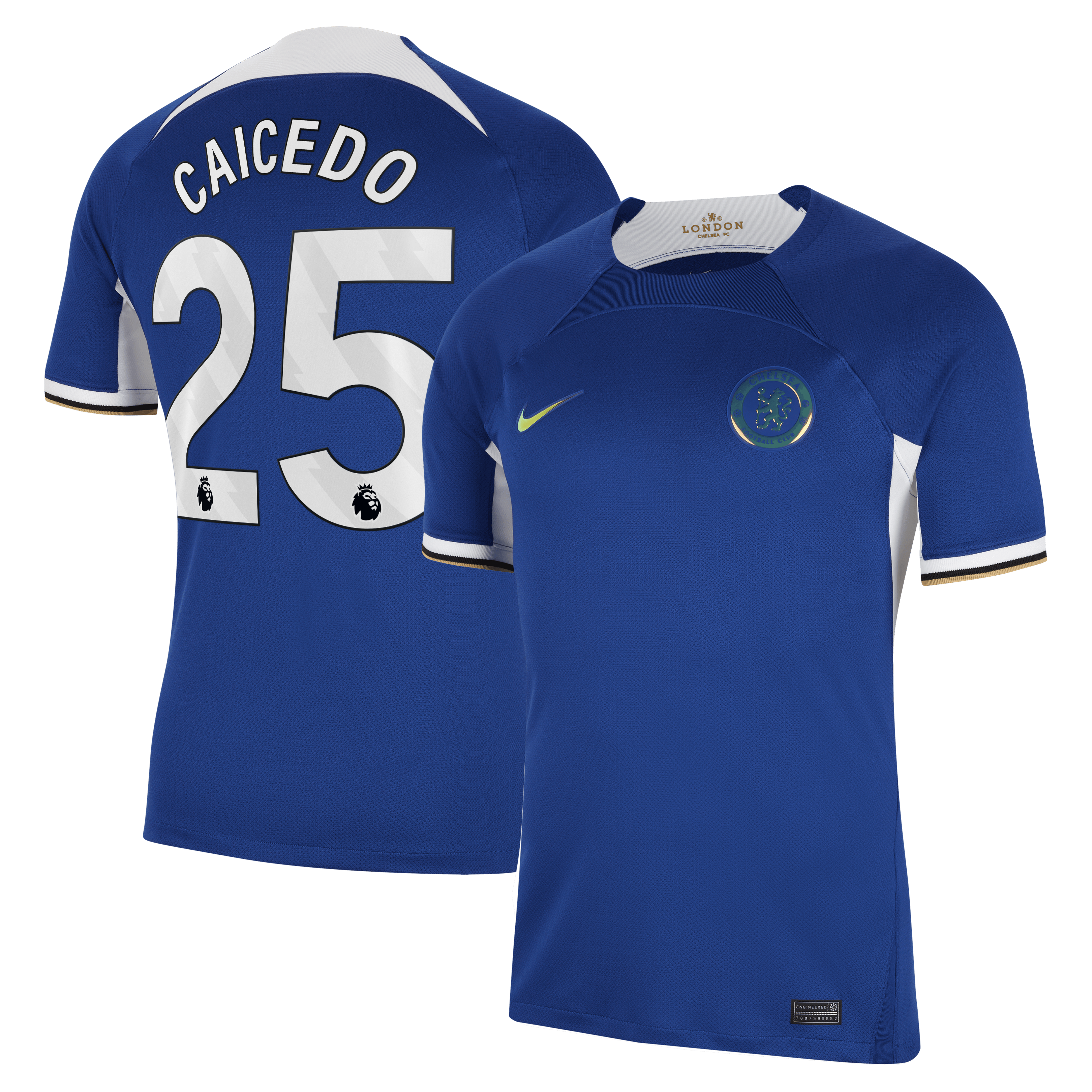 Mois¨¦s Caicedo Chelsea Nike 2023/24 Away Stadium Replica Player Jersey - Navy/Blue/Mint - Image 7