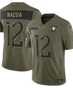 Puka Nacua Los Angeles Rams Nike 2025 Salute to Service Limited Jersey - Olive