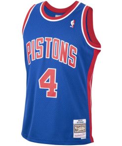 Alternative view of Joe Dumars Detroit Pistons 1988/89 Hardwood Classics Swingman Jersey - Blue