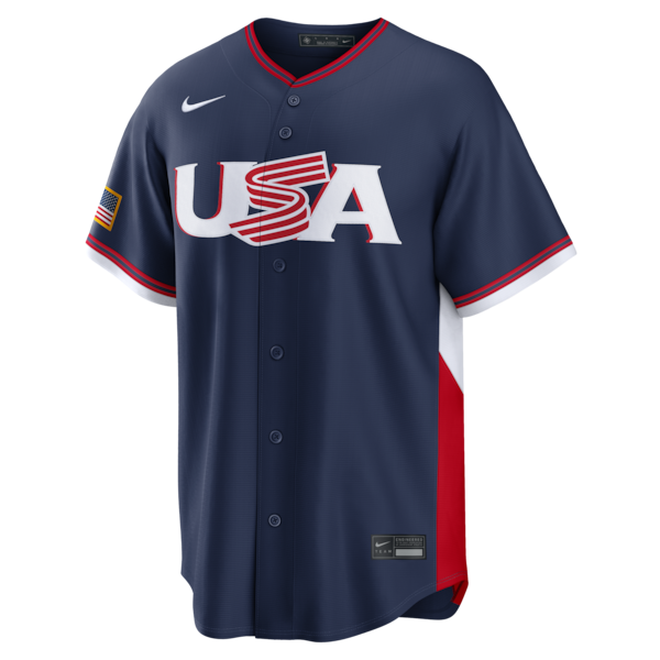 Men's USA Baseball Alex Bregman Nike 2026 World Baseball Classic Road Stadium Jersey - Navy/White - Image 3