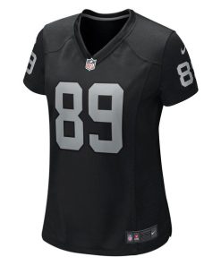 Alternative view of Brock Bowers Las Vegas Raiders Nike Women's Team Game Jersey -  Black