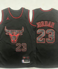 Michael Jordan Chicago Bulls Jordan Throwback Jersey - Black