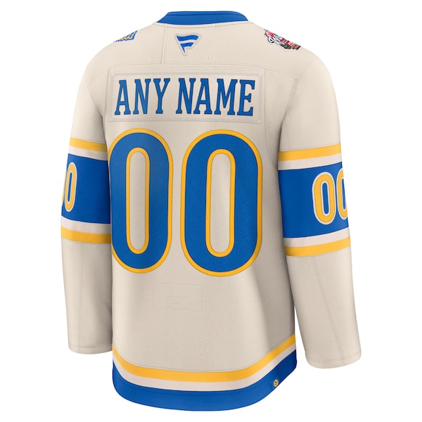 St. Louis Blues 2025 NHL Winter Classic Premium Custom Jersey - Cream - Image 3