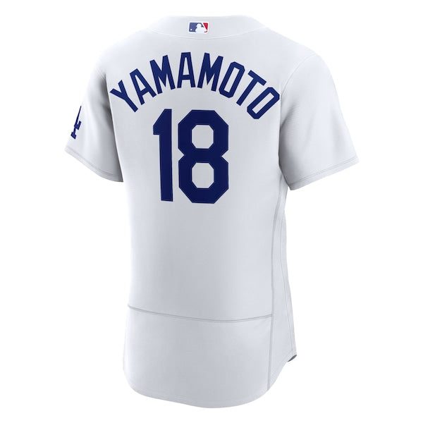 Yoshinobu Yamamoto Los Angeles Dodgers Nike Home Authentic Jersey - White - Image 2