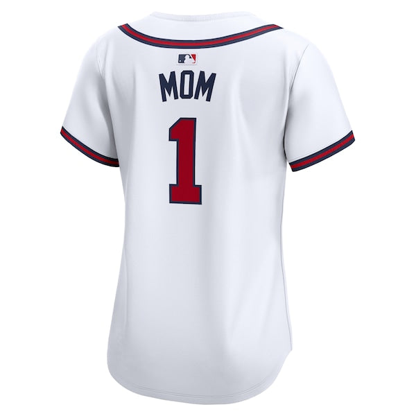 Atlanta Braves Nike Women's #1 Mom Home Limited Jersey - White - Image 3
