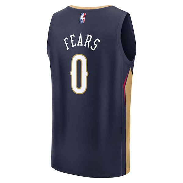 Jeremiah Fears New Orleans Pelicans Youth 2025 NBA Draft First Round Pick Fast Break Replica Jersey - Icon Edition - Navy - Image 3