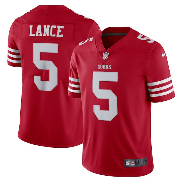 Trey Lance San Francisco 49ers Nike Vapor Limited Jersey - Scarlet/Red/White - Image 5