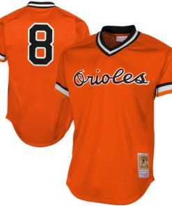 Cal Ripken Jr Baltimore Orioles 1988 Authentic Cooperstown Collection Mesh Batting Practice Jersey - Orange