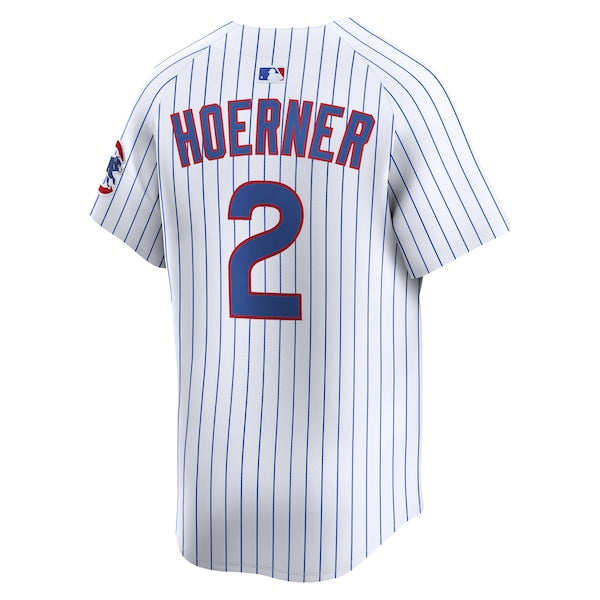 Nico Hoerner Chicago Cubs Nike Home Limited Player Jersey - White - Image 3
