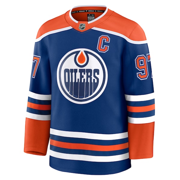 Connor McDavid Edmonton Oilers Home Premium Jersey - Royal/White - Image 3
