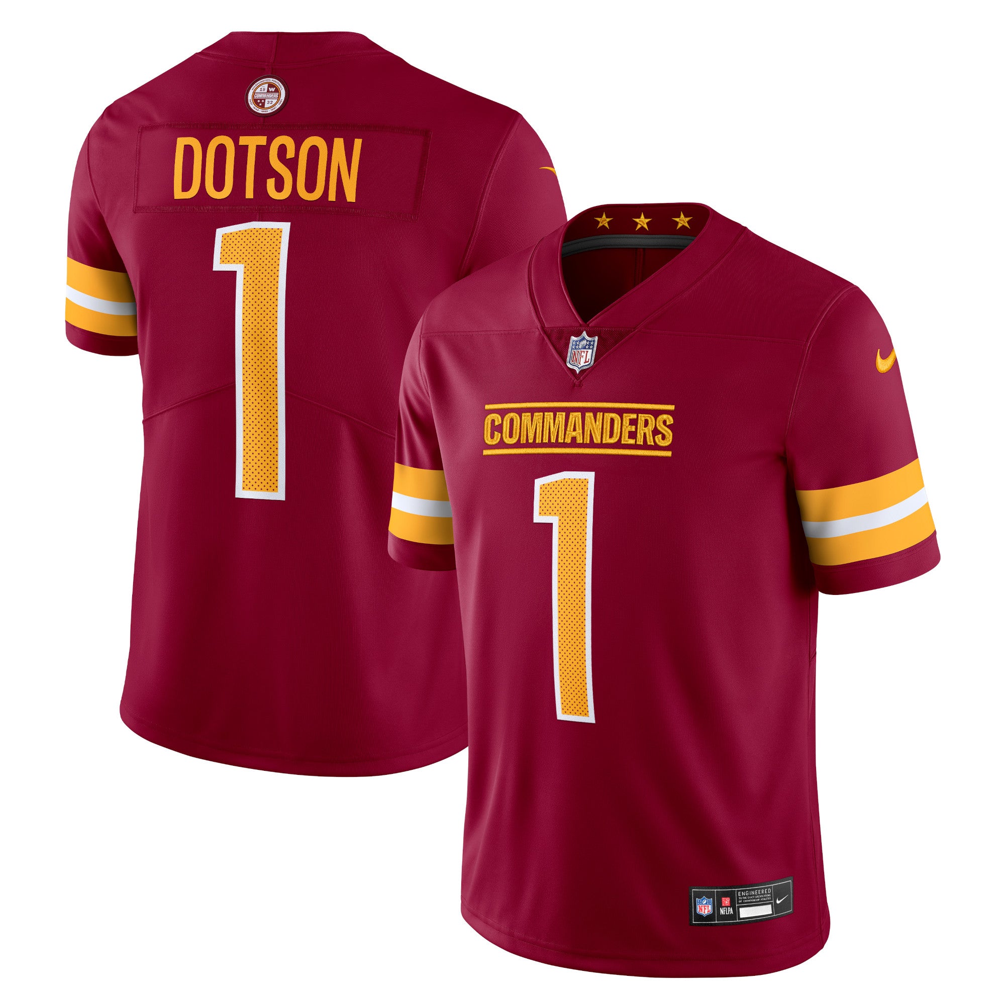 Jahan Dotson Washington Commanders Nike Alternate Vapor Untouchable Limited Jersey - Black/Burgundy - Image 5
