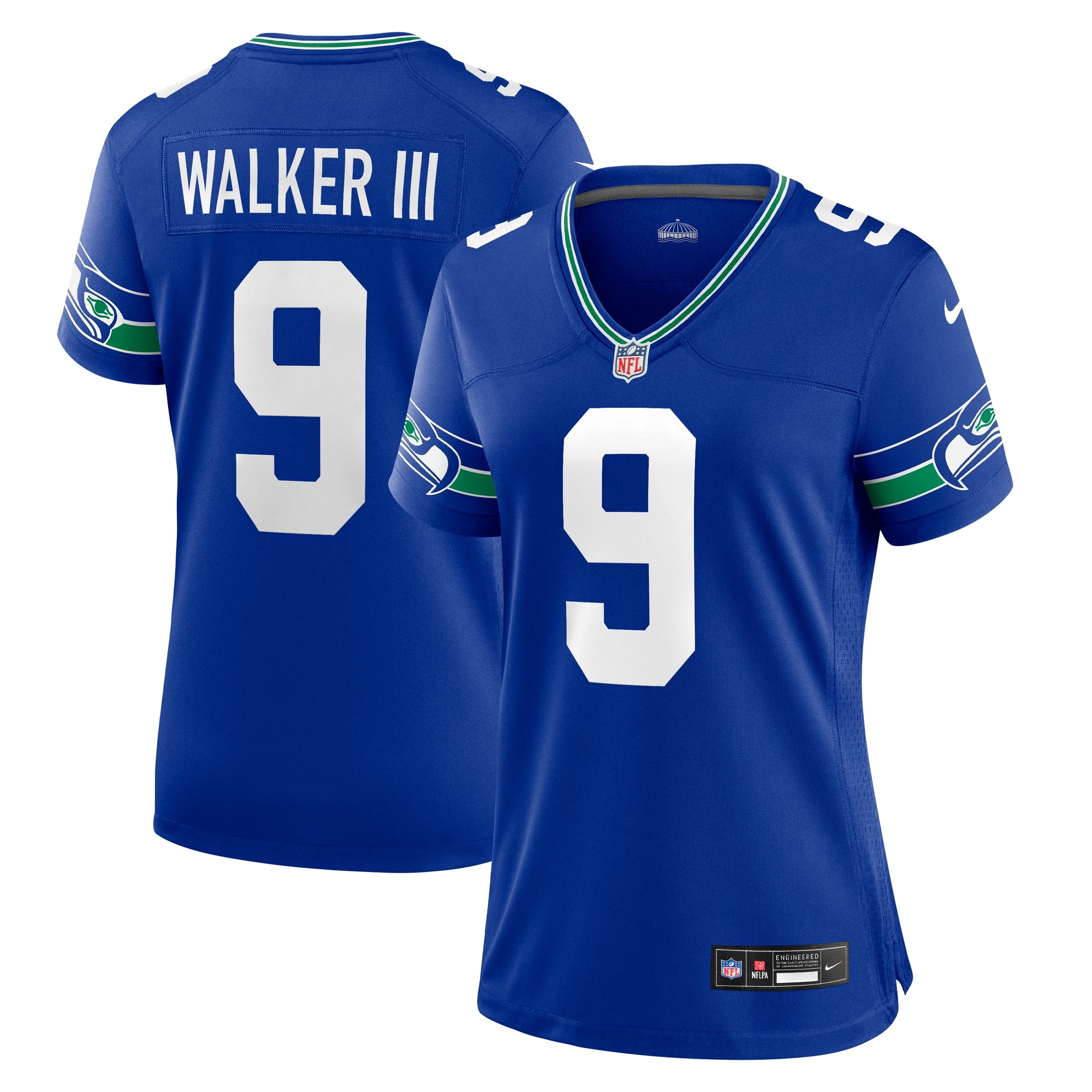 Kenneth Walker III Seattle Seahawks Nike Women's Player Jersey - Navy/Royal - Image 6