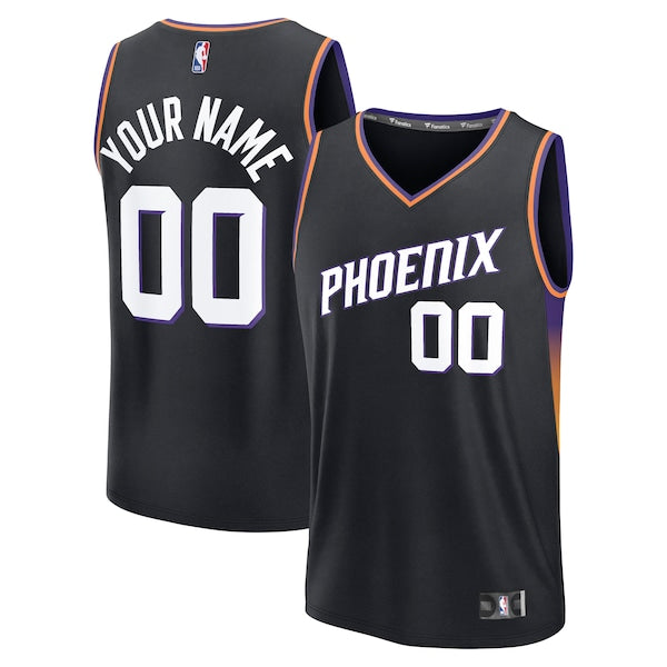 Phoenix Suns Fastbreak Custom Jersey - Statement Edition - Black/White/Purple