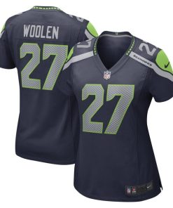 Tariq Woolen Seattle Seahawks Nike Women's Game Player Jersey - College Navy/Neon Green/Royal