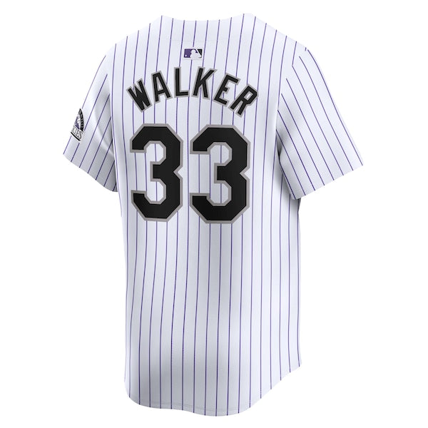 Larry Walker Colorado Rockies Nike Home Limited Player Jersey - White - Image 3