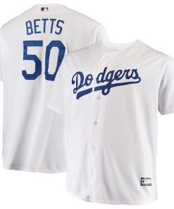 Mookie Betts Los Angeles Dodgers Big & Tall Replica Player Jersey - White/Gray/Royal