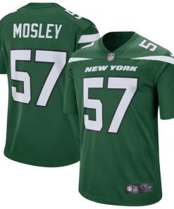 Alternative view of C.J. Mosley New York Jets Nike Game Jersey - Gotham Green/White