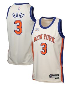 Josh Hart New York Knicks Nike Youth 2025/26 City Edition Swingman Jersey - Cream