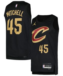 Donovan Mitchell Cleveland Cavaliers Jordan Brand Swingman Player Jersey - Statement Edition - Black