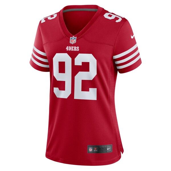 Jordan Elliott San Francisco 49ers Nike Women's Team Game Jersey - Scarlet - Image 2