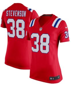 Alternative view of Rhamondre Stevenson New England Patriots Nike Women's Alternate Game Player Jersey - Red/White