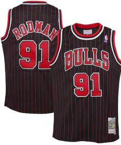 Dennis Rodman Chicago Bulls Youth 1995/96 Hardwood Classics Swingman Jersey - Black