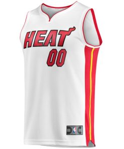 Alternative view of Miami Heat  Youth Fast Break Custom Replica Jersey - Association Edition - White