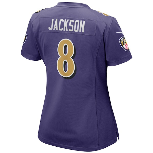 Lamar Jackson Baltimore Ravens Nike Women's Alternate Game Player Jersey - Purple/Black/White - Image 3