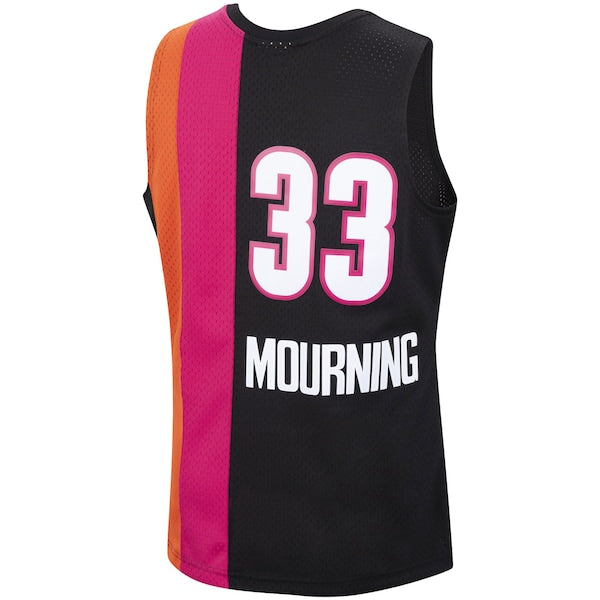 Alonzo Mourning Miami Heat 2005/2006 Hardwood Classics Swingman Jersey - Black - Image 3