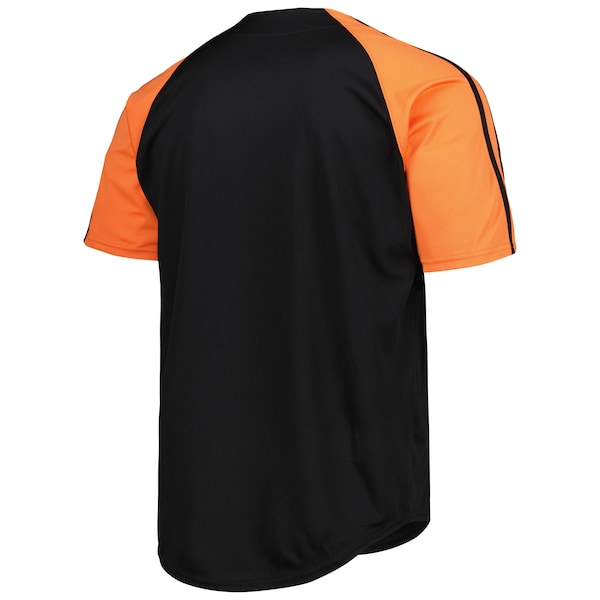 San Francisco Giants Stitches Button-Down Raglan Fashion Jersey - Black - Image 3