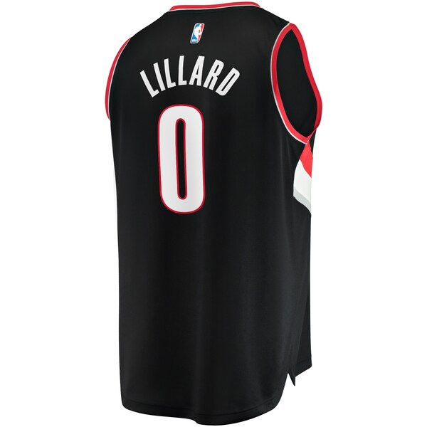 Damian Lillard Portland Trail Blazers Fast Break Replica Jersey - Black - Icon Edition - Image 3