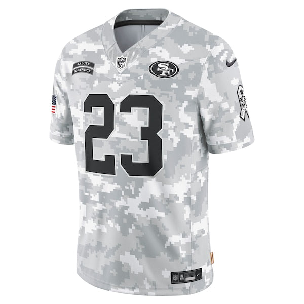 Christian McCaffrey San Francisco 49ers Nike 2024 Salute to Service Limited Jersey - Arctic Camo - Image 2