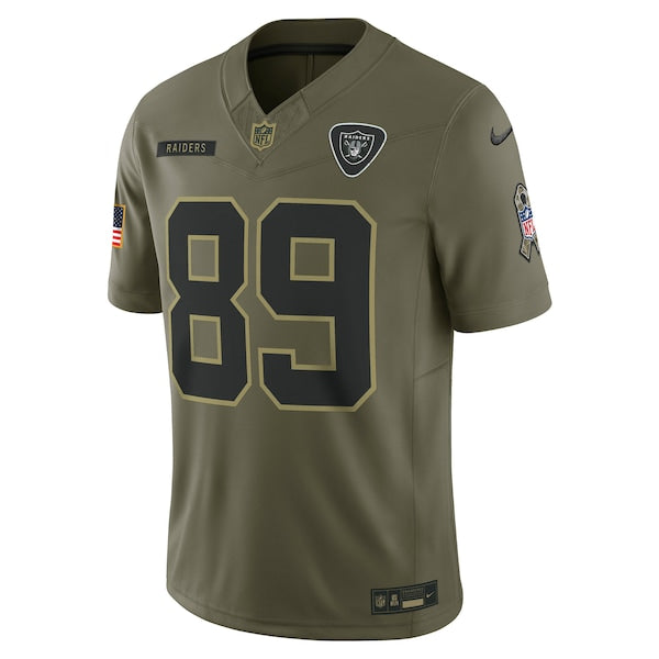 Brock Bowers Las Vegas Raiders Nike 2025 Salute to Service Limited Jersey - Olive - Image 2