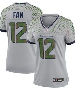 12s Seattle Seahawks Nike Women's 2025 Rivalries Collection Game Jersey - Wolf Gray