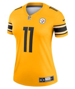 Alternative view of Chase Claypool Pittsburgh Steelers Nike Women's Inverted Legend Game Jersey - Gold