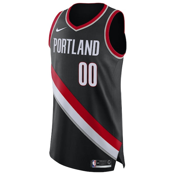 Portland Trail Blazers Nike 2020/21 Authentic Custom Jersey Black - Icon Edition - Image 2
