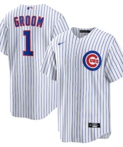 Chicago Cubs Nike #1 Groom Home Replica Jersey - White
