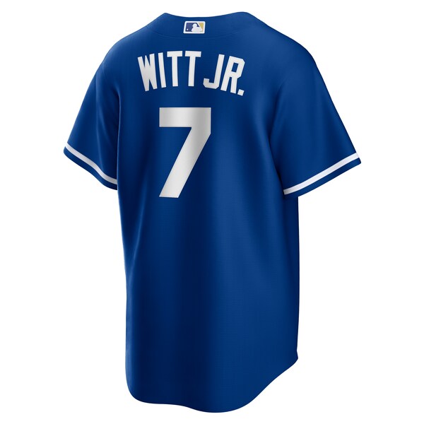 Bobby Witt Jr. Kansas City Royals Nike Alternate 2 Replica Jersey - Rush Blue/Gray/White - Image 4